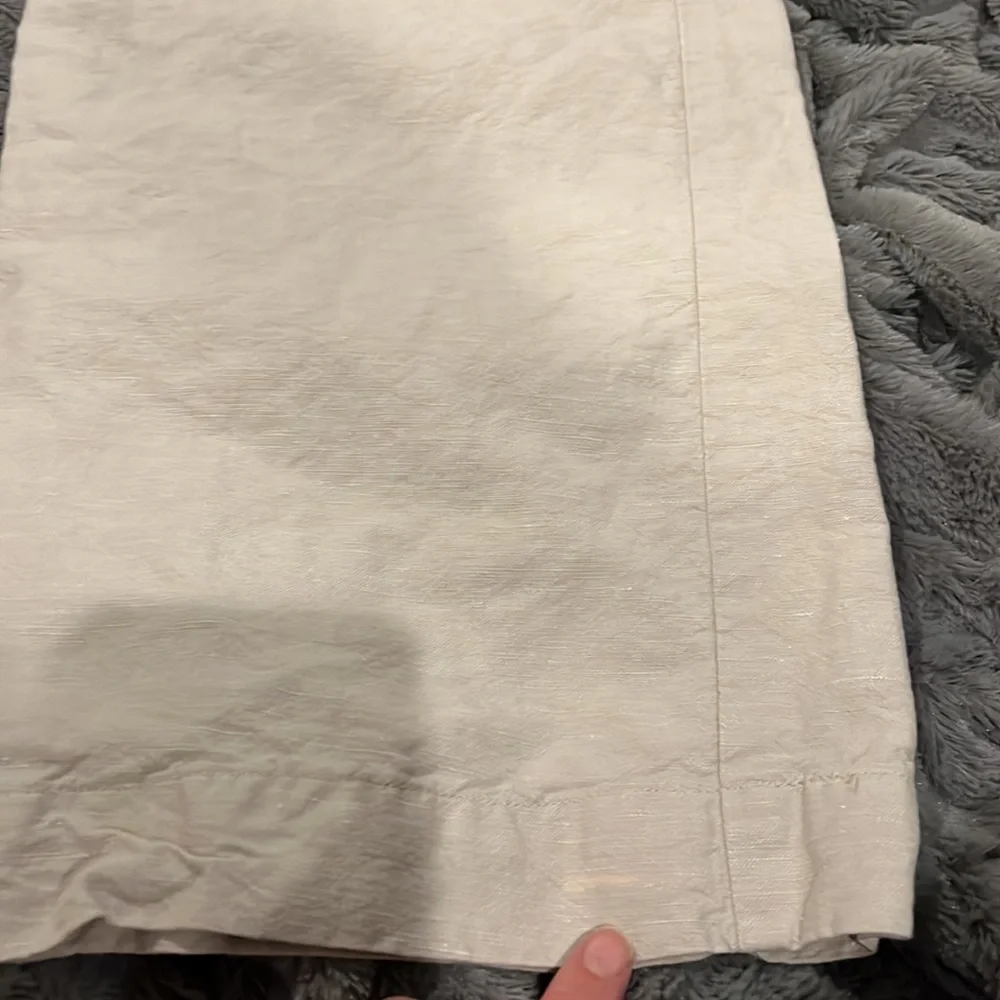 Banana Republic off white cotton/linen blend pants size 34w